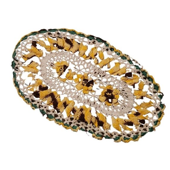 Retro Crocheted Trivet Kitchen Hot Pan Protector Boho Trivet Set - Picture 3 of 6